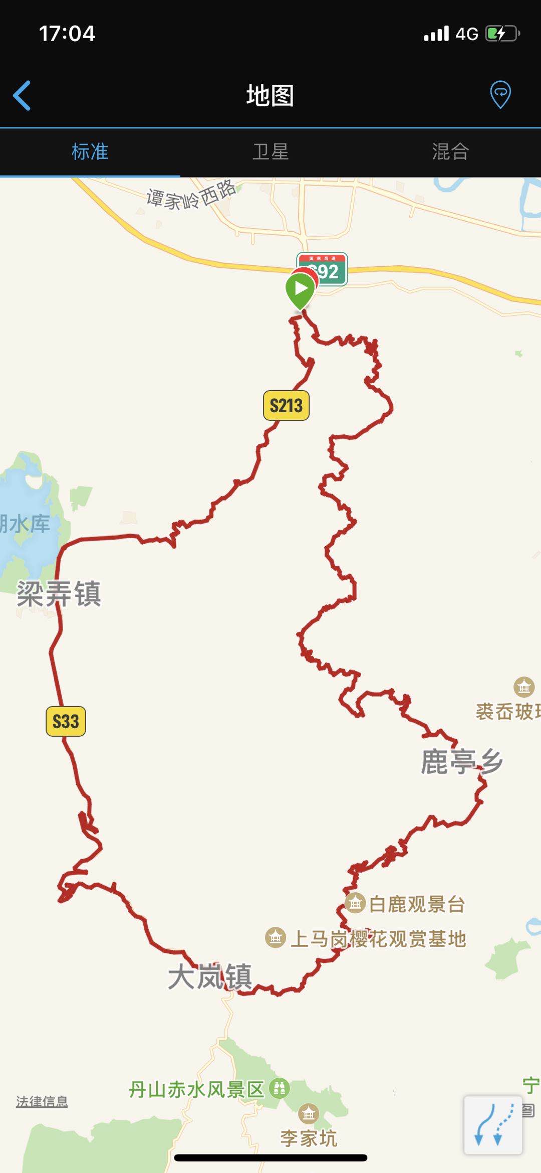 四明山盘山公路路线图图片